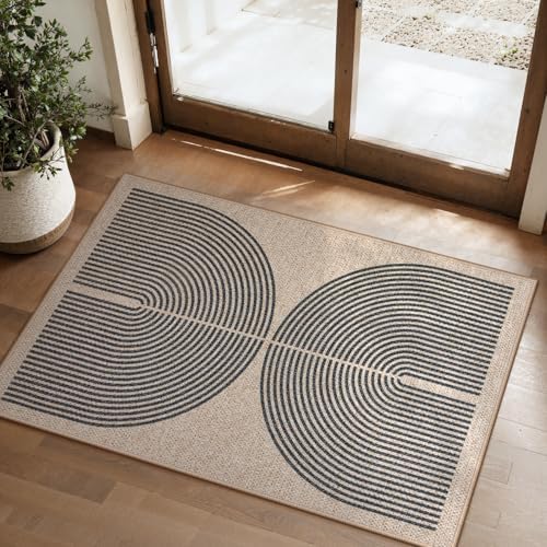 Lahome Rainbow Easy Jute Rug, 2x3 Farmhouse Kitchen Rugs Non Slip - Image 7