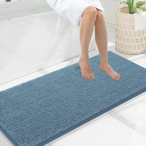 Smiry Bathroom Rugs 47X20, Luxury Chenille Extra Soft Absorbent Bath Mat by Smiry