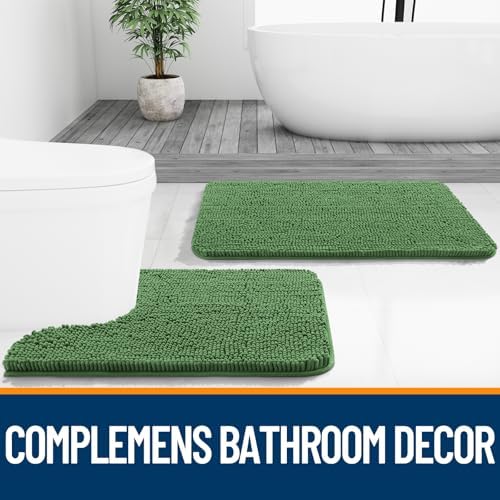 OLANLY Bathroom Rugs 35x24, Extra Soft Absorbent Chenille Bath Rugs - Image 7