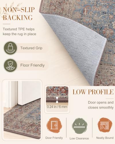 OLANLY 2x3 Washable Small Rug Non Slip Indoor Door Mat for Entryway Bedside - Image 7