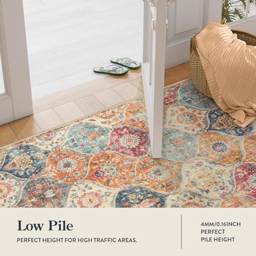 Lahome Moroccan Kitchen Runner for Hallways, 2x7 Runner Rug Non Slip - Image 4