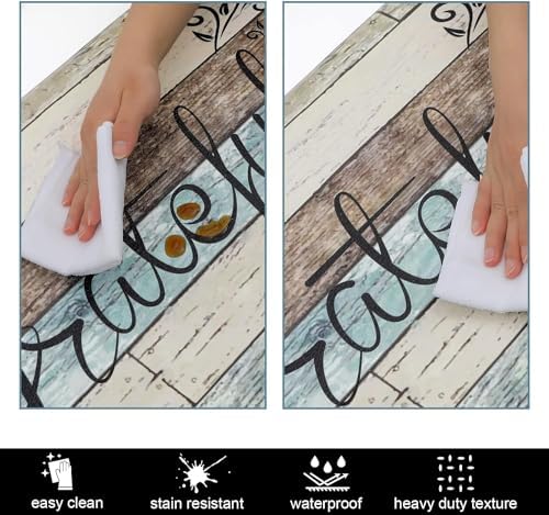 HEBE Anti Fatigue Kitchen Mat Set of 2, Cushioned Kitchen Mats for Floor - Image 5