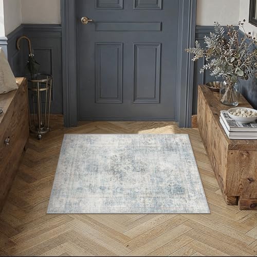 2x3 Blue Vintage Area Rug by WondRg
