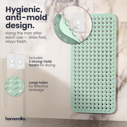 homerella Bathtub Mat Non Slip 35x16 Shower Mat Non Slip Anti Mold BPA Free - Image 4