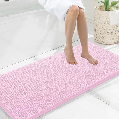 Smiry Bathroom Rugs 47X20, Luxury Chenille Extra Soft Absorbent Bath Mat by Smiry