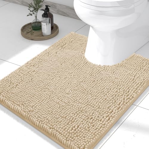 Smiry Toilet Rugs U-Shaped 24x20, Extra Soft Absorbent Contoured Bath Mat by Smiry