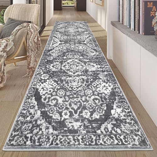 HEBE Hallway Runner Rug 2'8''x8', Washable Non Slip Kitchen Rug Runner by HEBE