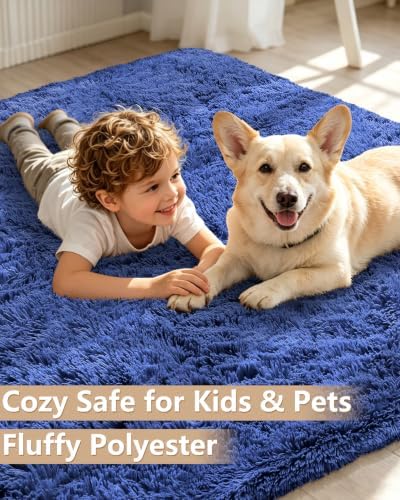Smiry Area Rugs for Living Room Bedroom 2x5 ft, Fluffy Washable Carpet - Image 3