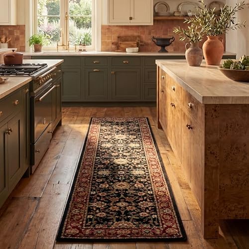 SAFAVIEH Lyndhurst Runner Rug 2'3"x14', Black & Red LNH212G by Unknown