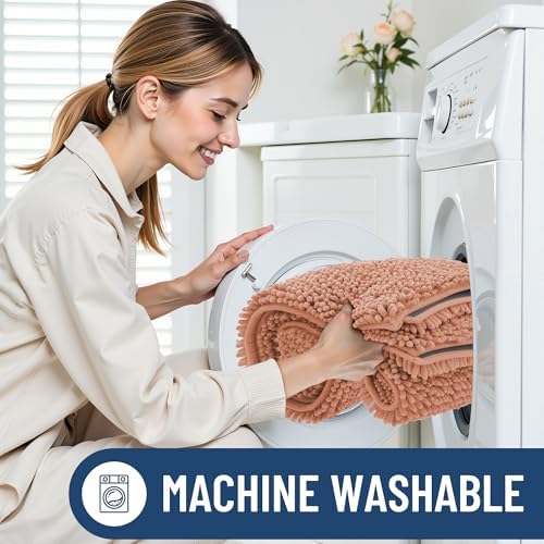 Smiry Bathroom Rugs 30X20, Luxury Chenille Extra Soft Absorbent Bath Mat - Image 6