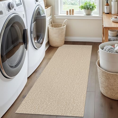 EARTHALL Washable Runner Rug, Non Slip Entry Runner, 2x5 Ft, Sand/Beige - Image 6