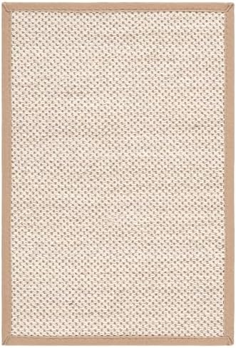SAFAVIEH Natural Fiber Accent Rug 2x3 Sisal Textured, Marble & Linen NF143B - Image 3