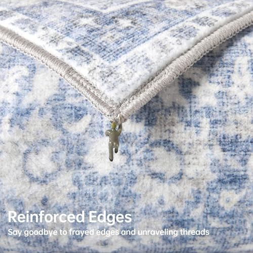 Sasttie 2x3 Area Rugs, Ultra-Soft Washable Rug for Living Room, Light Blue - Image 5