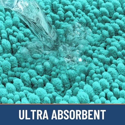Smiry Bathroom Rugs 44X24, Extra Soft Rubber Backing Chenille Bath Mats - Image 5