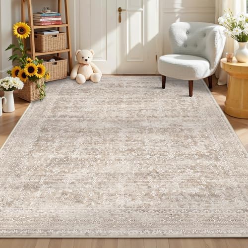 6x9 Beige Rugs for Living Room Large Netural Area Rug for Bedroom - Image 3
