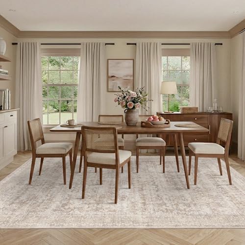 Beige 8x10 Area Rugs for Living Room Netural Large Washable Rugs - Image 5