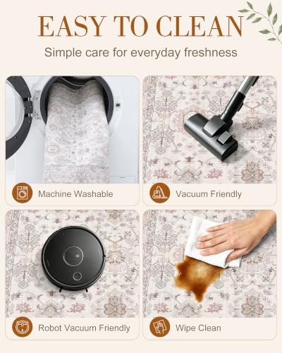 OLANLY 2x3 Washable Small Rug Non Slip Indoor Door Mat for Entryway Bedside - Image 6