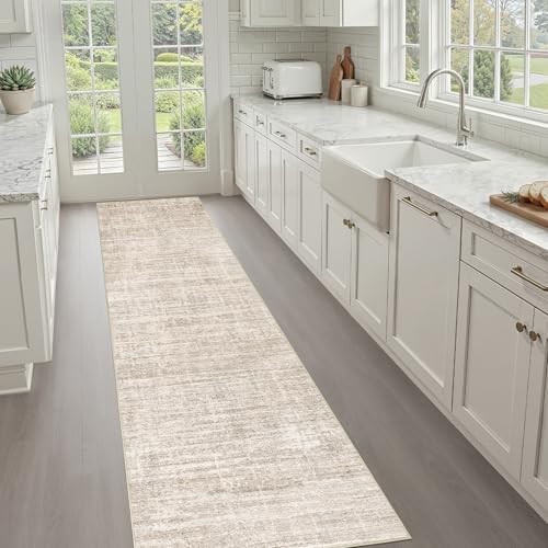 LOONGRUG Runner Rug 3x10 Machine Washable Non-Slip Neutral Modern Rug Beige by LOONGRUG