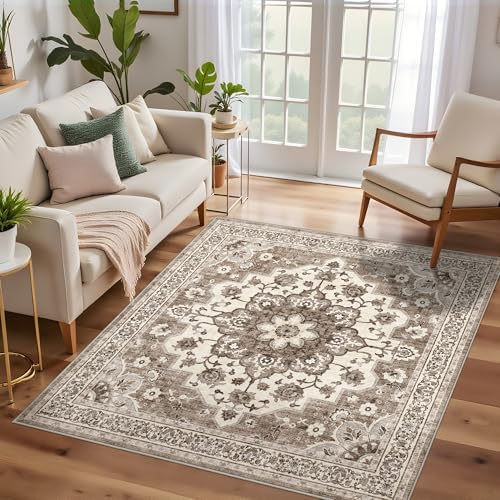 4x4 Washable Entry Rug: Area Rugs for Kitchen Bedroom Bedside Bathroom by TOPRUUG