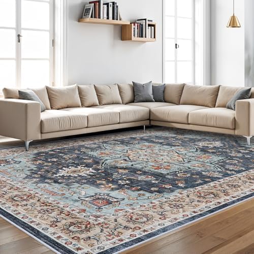 10x14 Area Rug: Large Rugs for Living Room Soft Thin Stain Resistant Carpet - Image 4