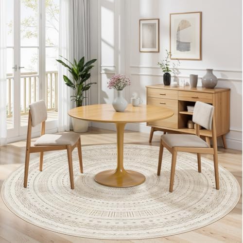 cotiled 6x6 Round Rug 6ft Circle Living Room Boho Area Rugs - Image 4