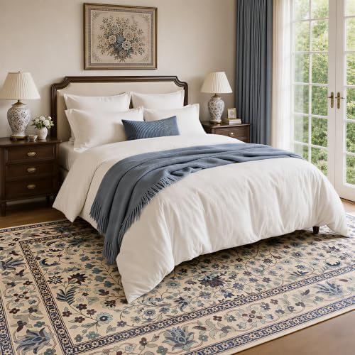6X9 Area Rugs for Living Room, Washable Area Rug, Beige - Image 3