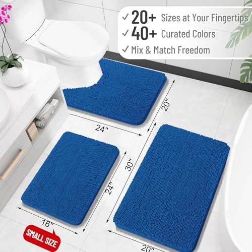 OLANLY Large Bathroom Rugs 59x35, Extra Soft Absorbent Chenille Bath Rugs - Image 2