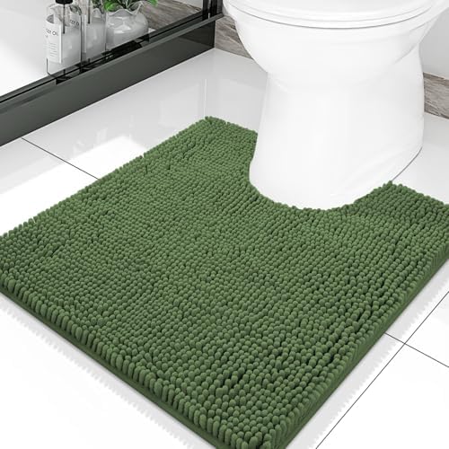 Smiry Toilet Rugs U-Shaped 20x20, Extra Soft Absorbent Contoured Bath Mat by Smiry