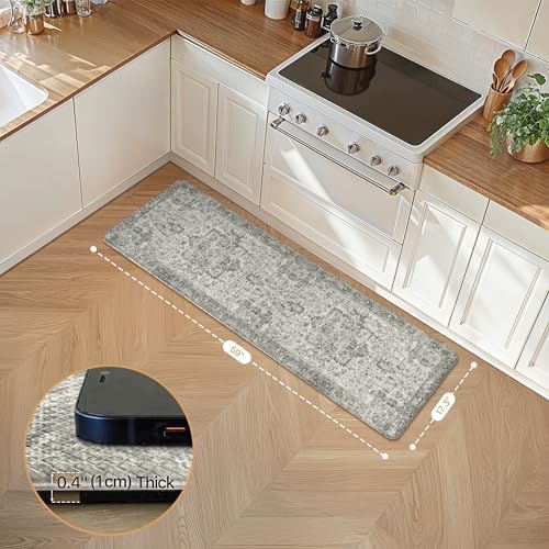 GENIMO Anti Fatigue Kitchen Mats for Floor 17"X59", Runner Rug,GrayTaupe - Image 2