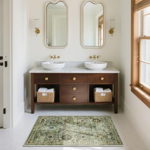 Machine Washable Small Rugs for Kitchen: Door Mat Indoor Entrance 2x3 Throw Rug Stain Resistant Non-Slip Low Pile Soft Carpets for Entryway Front Door Indoor Entrance Entry Bedroom - Image 6