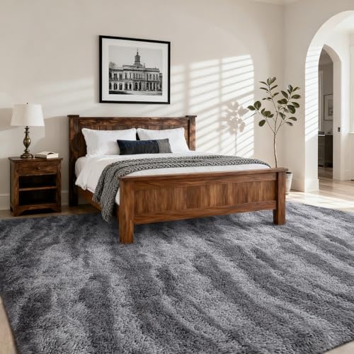 8x10 Ft Extra Large Shag Rugs for Living Room, Ultra Soft Fluffy Furry Area Rugs for Bedroom Indoor Floor, Aesthetic Carpet for Kids Home Decor (Grey) - Image 2