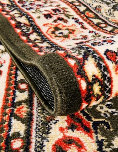 Unique Loom Reza Collection Traditional Persian Style Area Rug, 8' 0" x 8' 0", Olive/Ivory - Image 5