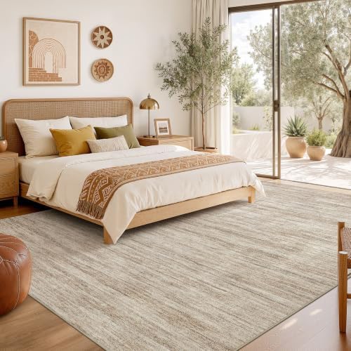 Nakagishi Boho 5x7 Area Rug Living Room Rugs Machine Washable Dark Brown - Image 6