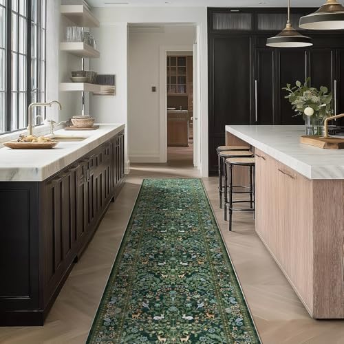 Washable Runners for Hallways Kitchen Rugs: 2'x10' Runner Rug Stain Resistant Non Slip Low Pile Soft Indoor Carpet Runner Rug for Kitchen Hallways Bedroom Entryway Laundry Room Farmhouse - Image 6