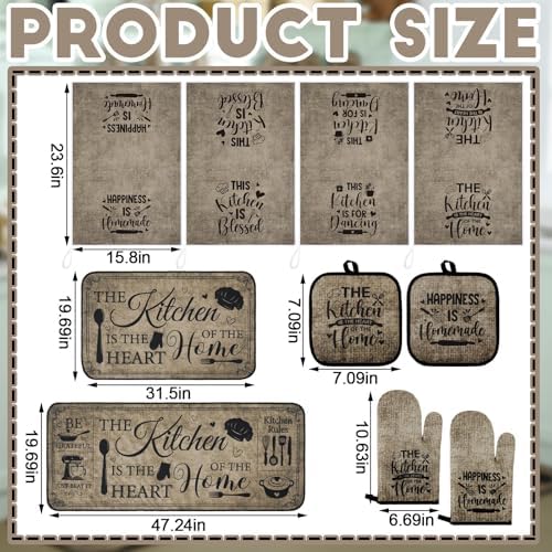 Fourluoo 10 Pcs Rustic Farmhouse Kitchen Decor and Accessories Set - Image 3