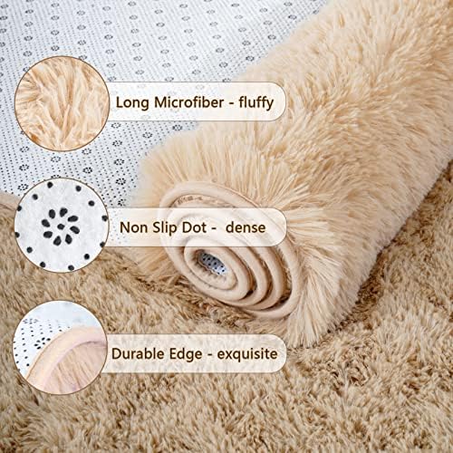 Chicrug Soft Runner Rugs for Bedroom Living Room Plush Fluffy Rug 3x8 - Image 6