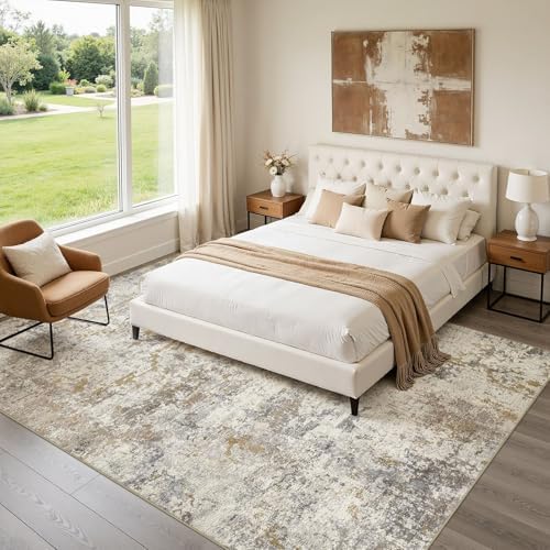 kakania Washable 5x7 Area Rug for Living Room: Abstract Modern Home Decor - Image 3