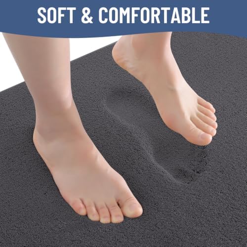Smiry Memory Foam Bath Mat 34x21, Extra Soft Absorbent Bathroom Rugs - Image 3