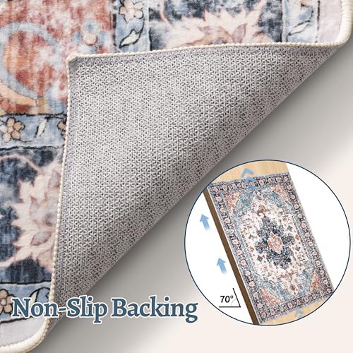 Tangsoo 2.6x12 Hallway Runner Rugs Vintage Washable Runner Rug Non Slip - Image 4