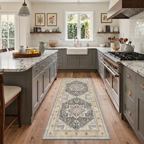 GENIMO 2.5x8 Outdoor Runner Rug, Washable for Patio, Dusty Ochre - Image 6