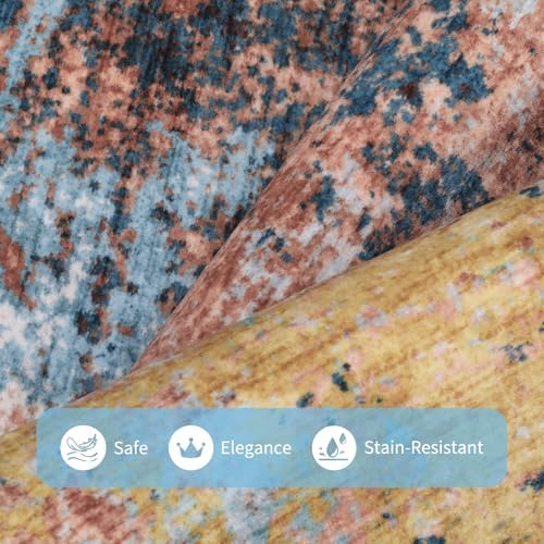 GarveeHome Abstract Area Rugs 5x7 Ultra-Soft Modern Indoor Carpet Yellow - Image 5
