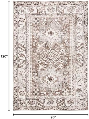 SAFAVIEH Vintage Hamadan Area Rug 8'x10', Traditional Brown & Ivory VTH211T - Image 2