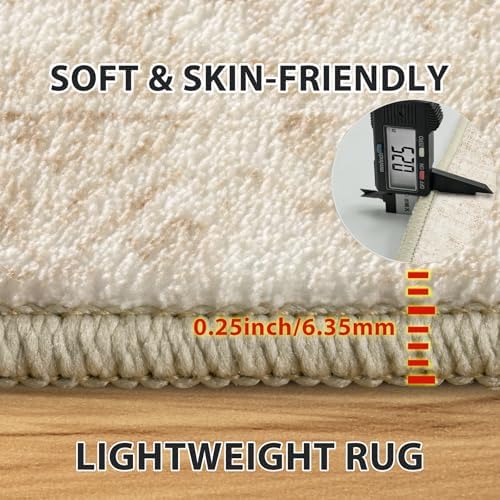 Aelenmu 9x12 Area Rugs for Living Room Washable Bedroom Dining Room Beige - Image 6
