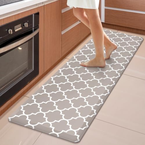 WISELIFE Kitchen Runner Rugs Anti-Fatigue Mats, 17.3"x 60", Khaki by WiseLife
