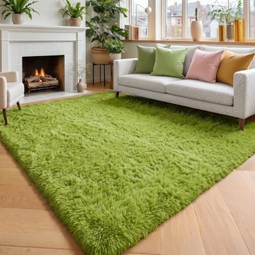 Amdrebio Grass Green Area Rug 8x10 for Living Room Bedroom Classroom Carpet - Image 3