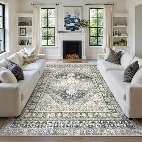 zesthome 8x10 Area Rugs for Living Room,Large Washable Rug,Wheat by Zesthome