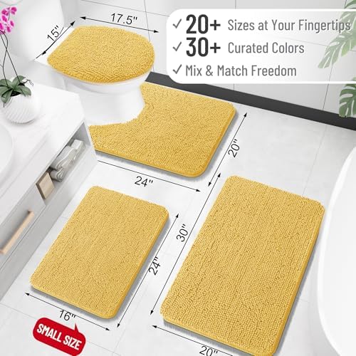OLANLY Bathroom Rugs 35x24, Extra Soft Absorbent Chenille Bath Rugs - Image 2