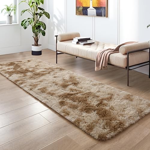 Tepook Fluffy Runner Rugs for Bedroom Aesthetic 2x6 Shag Soft Bedside Rug - Image 3