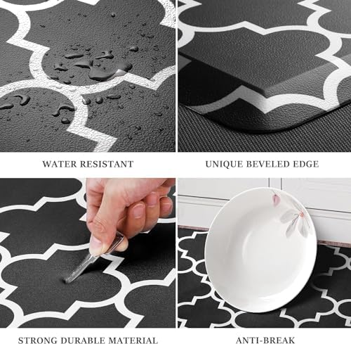 WISELIFE Anti Fatigue Mats for Kitchen Floor, 20" x 32", 4/5 Inch, Black - Image 5