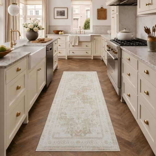 2x6 Hallway Washable Runner Rug : Vintage Soft Kitchen Runner by Unknown